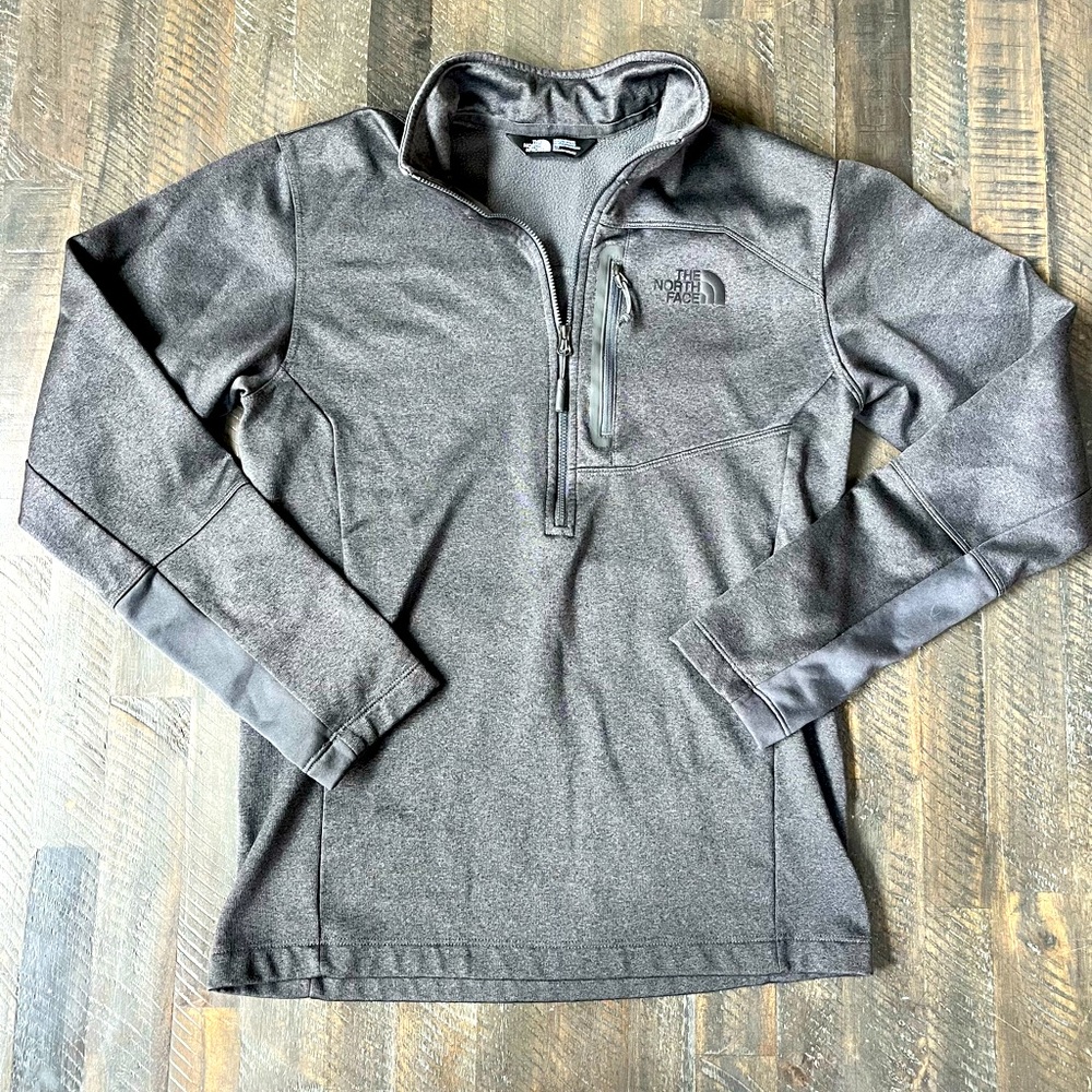 The North Face Gray Long Sleeve Pullover Mock Neck Sweatshirt Men's Size Small